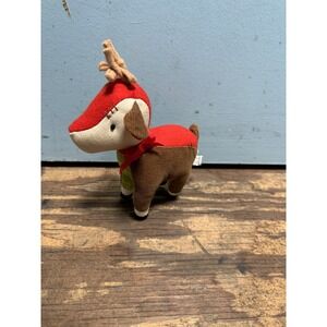 2008 Starbucks Christmas Plush Patchwork Deer Reindeer Stuffed Animal Holiday